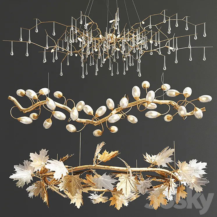 Exclusive Serip Chandelier Collection 3DS Max