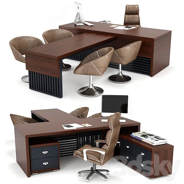 Executive table 3ds Max