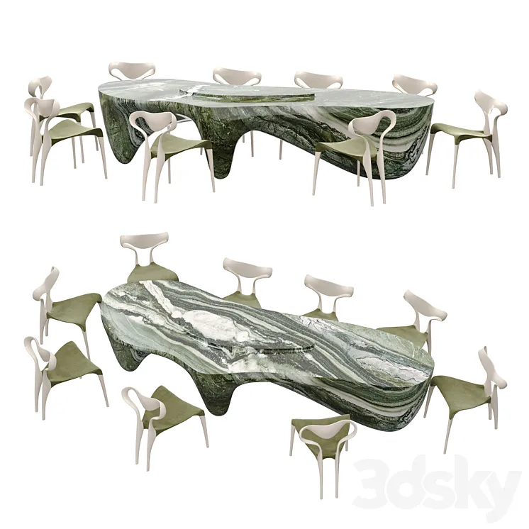 Eximons Dining Table 3DS Max Model