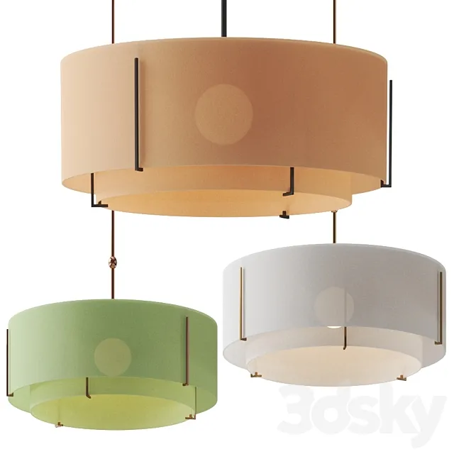 Exos Large Double Shade Pendant by Hubbardton Forge 3DSMax File