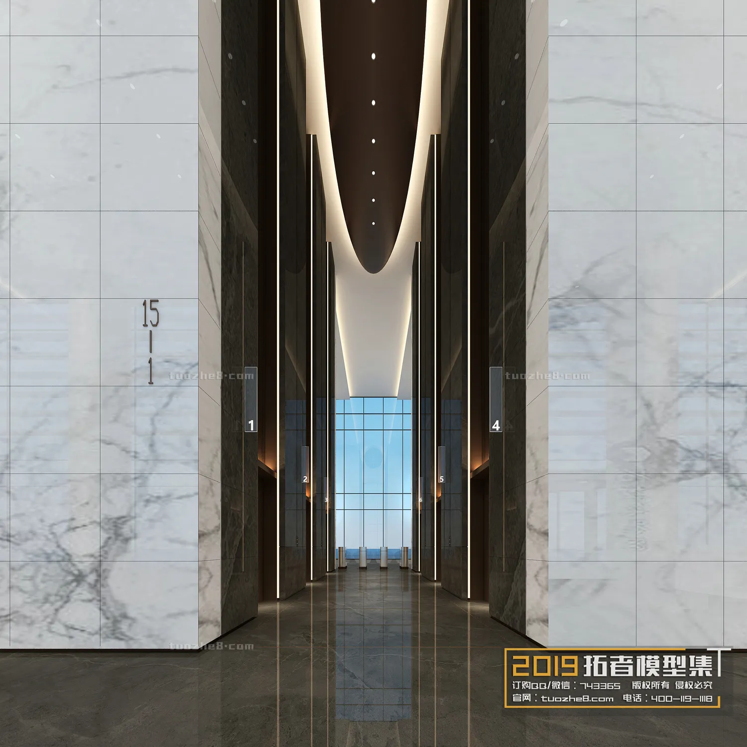 Extension Interior – CORRIDORS, ELEVATORS – 031