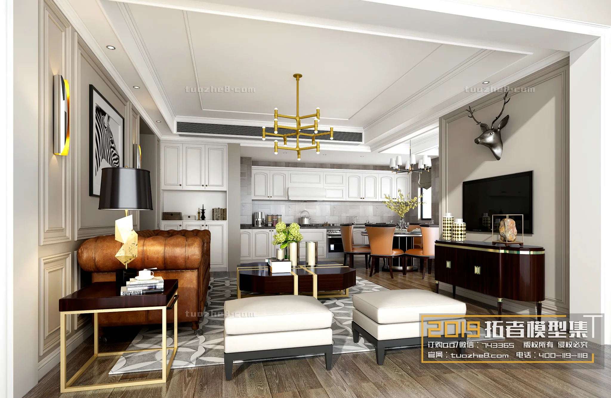 Extension Interior – LINGVING ROOM – AMERICAN STYLES – 008