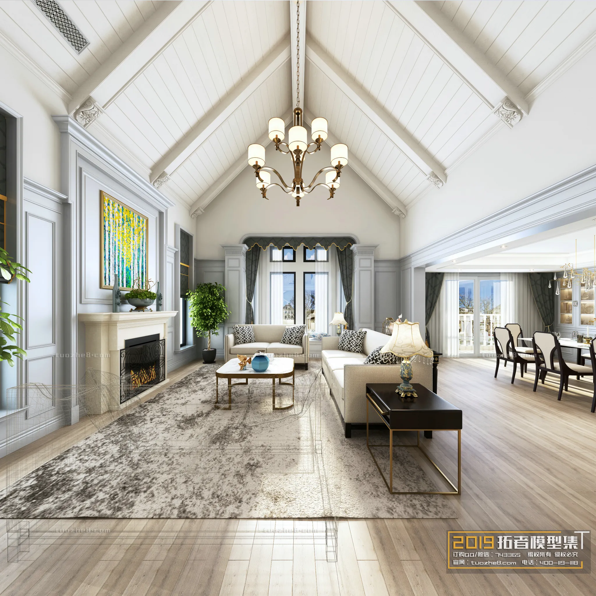 Extension Interior – LINGVING ROOM – AMERICAN STYLES – 015