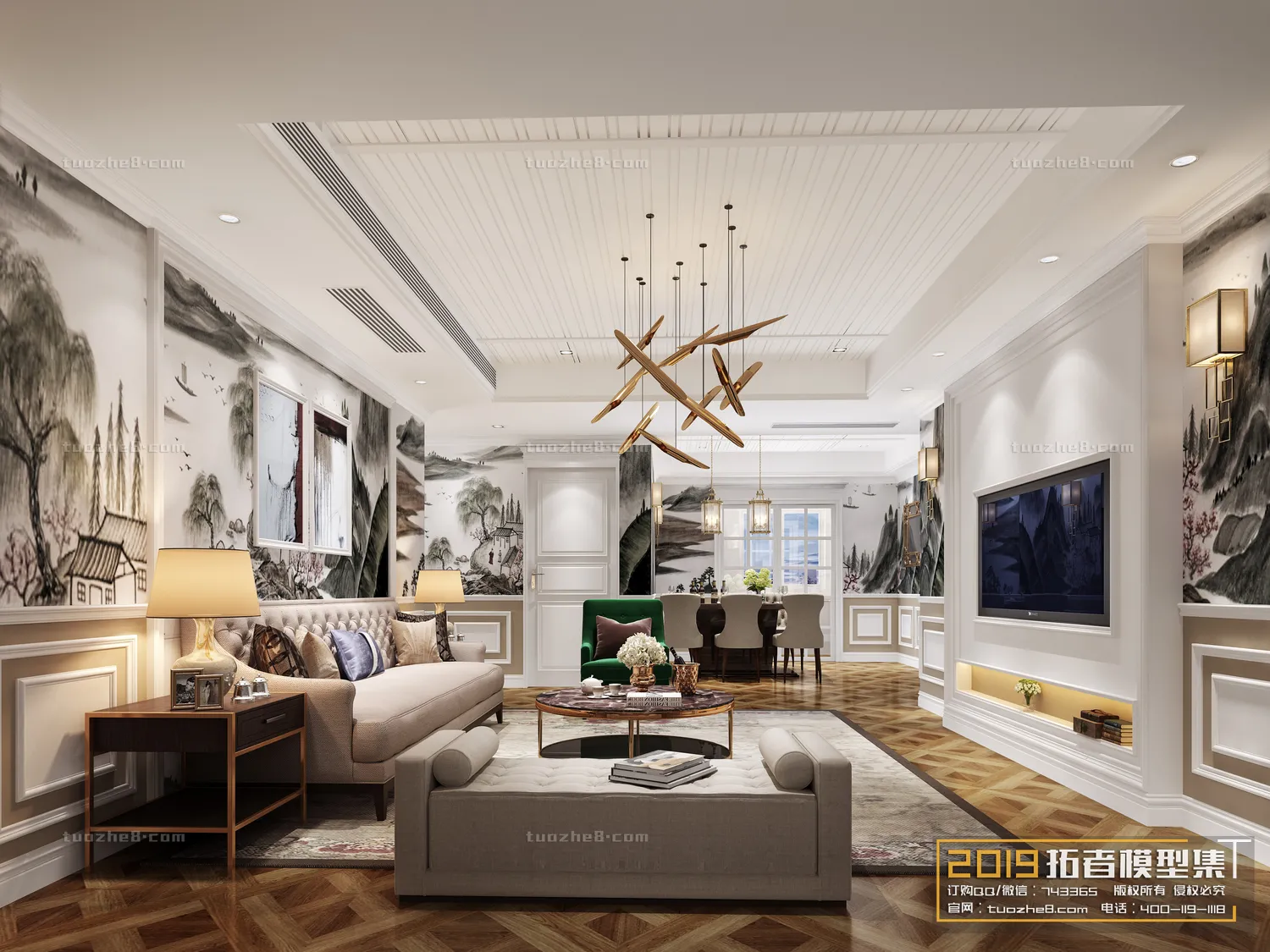 Extension Interior – LINGVING ROOM – AMERICAN STYLES – 017