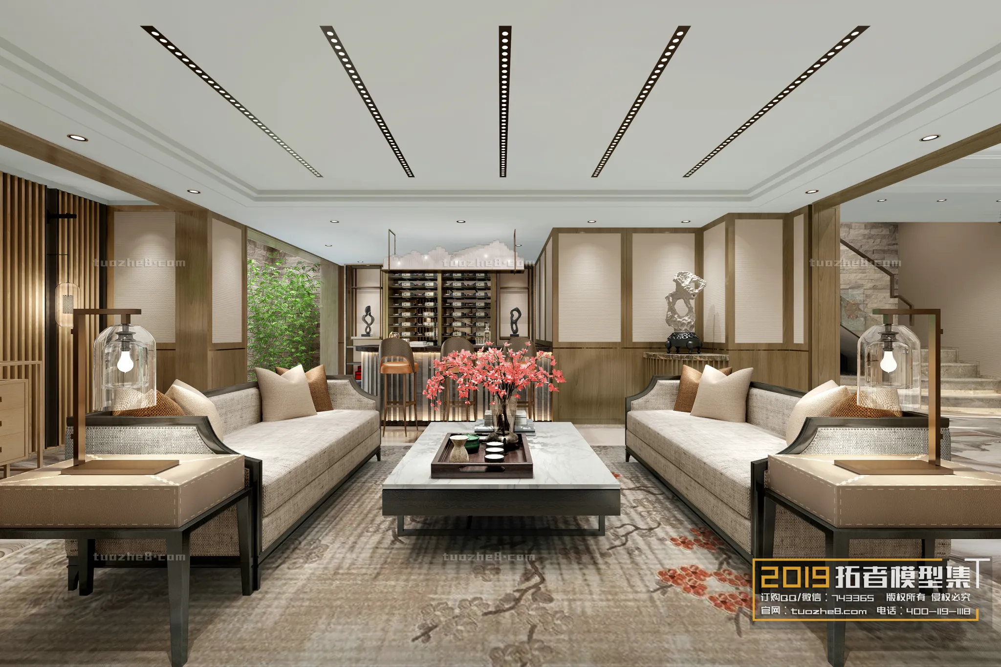 Extension Interior – LINGVING ROOM – CHINESE STYLES – 004