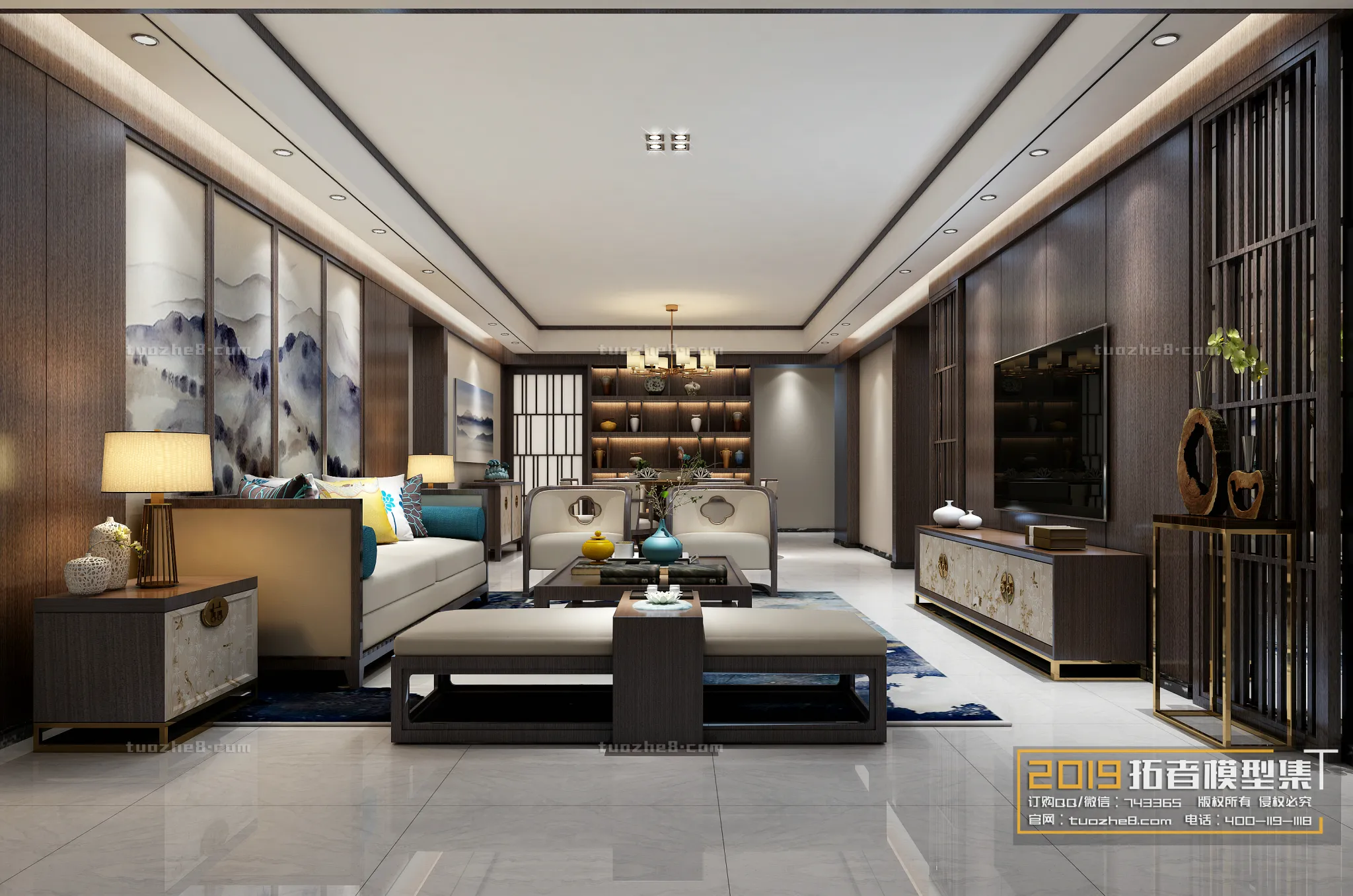 Extension Interior – LINGVING ROOM – CHINESE STYLES – 011