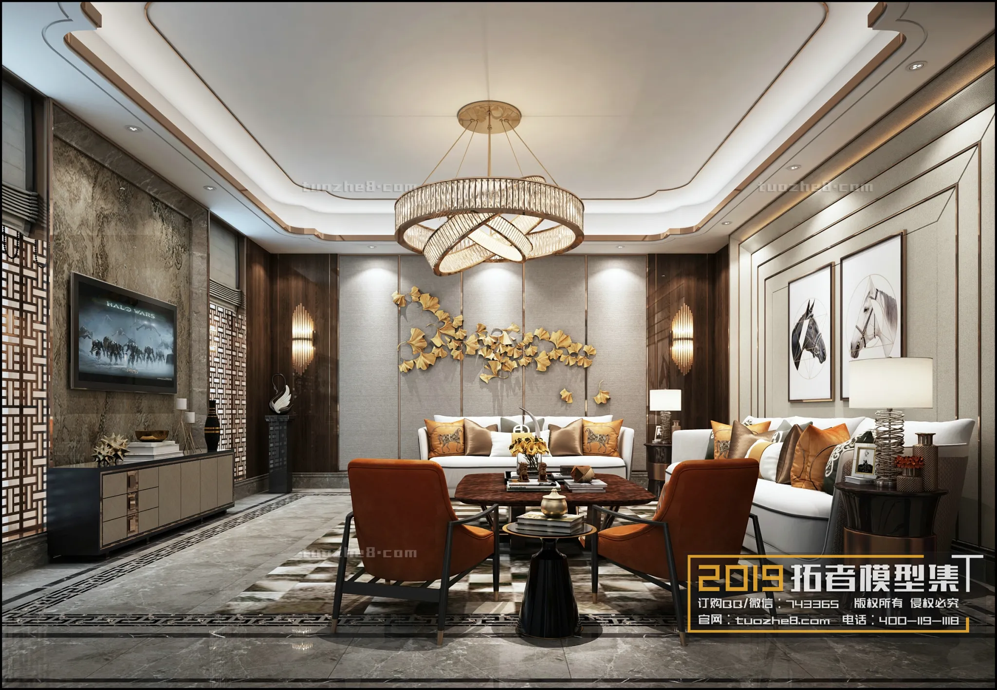 Extension Interior – LINGVING ROOM – CHINESE STYLES – 024