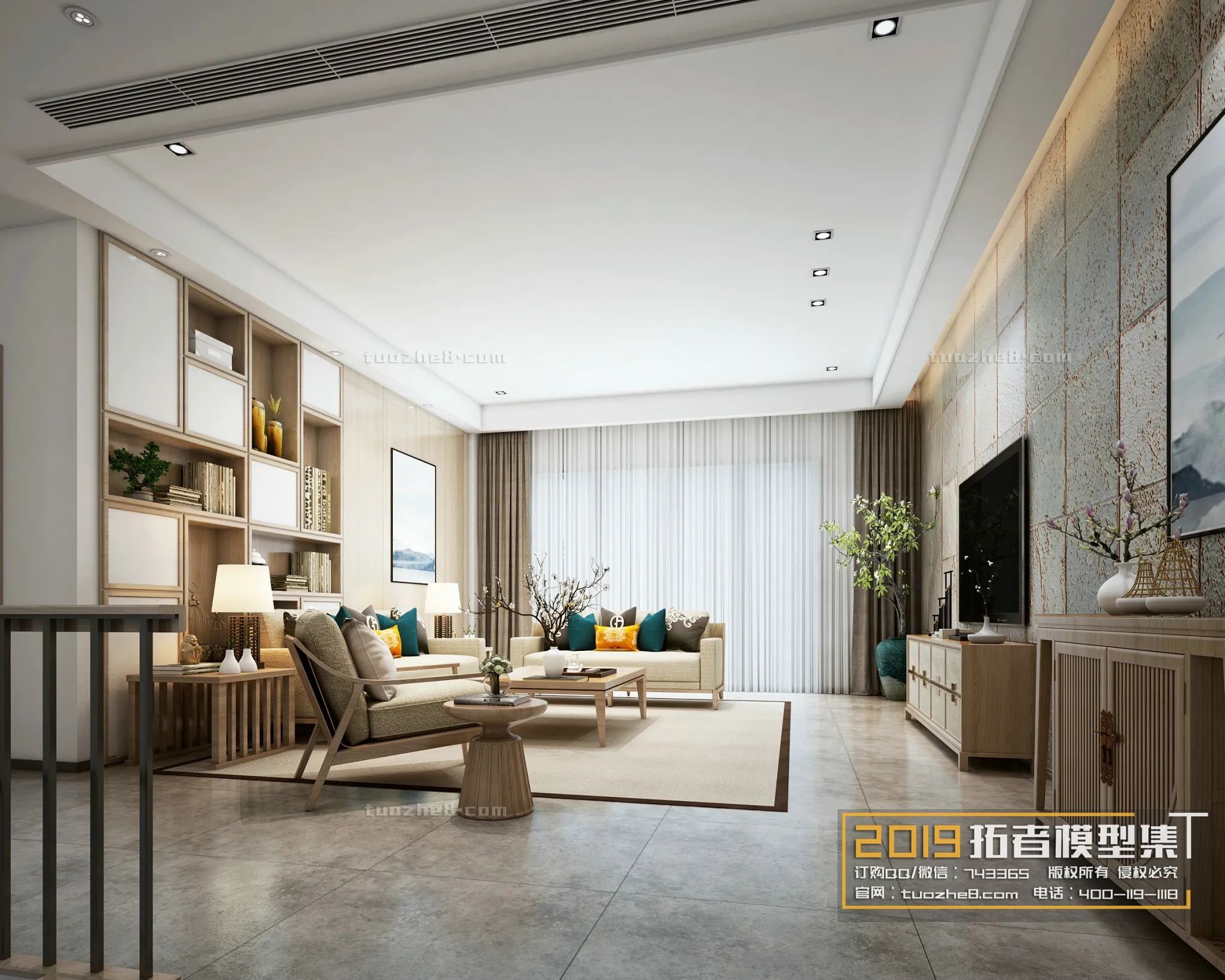 Extension Interior – LINGVING ROOM – CHINESE STYLES – 026