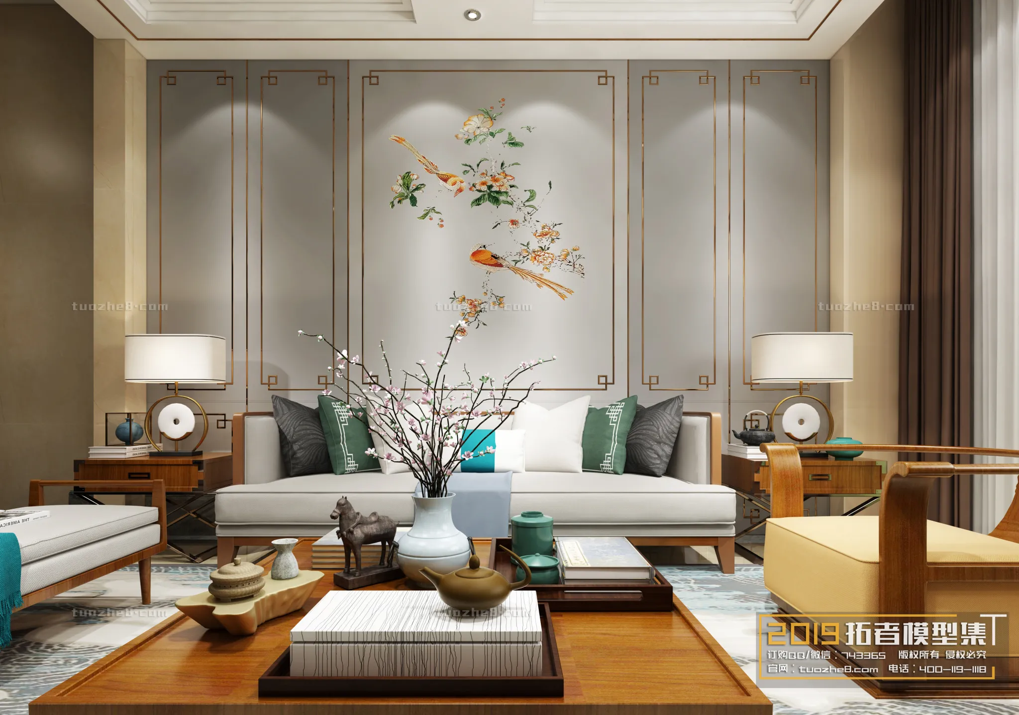 Extension Interior – LINGVING ROOM – CHINESE STYLES – 035