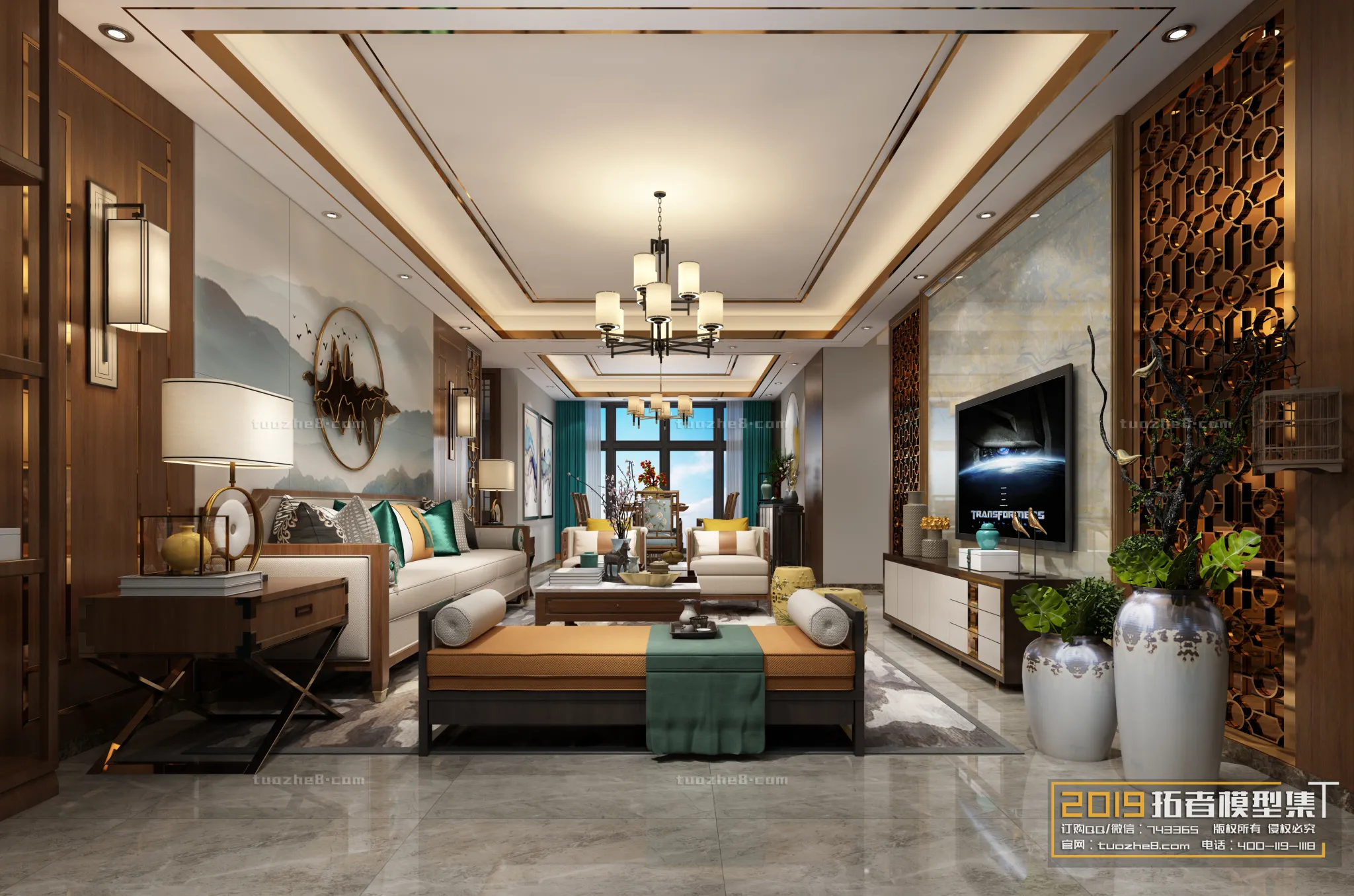 Extension Interior – LINGVING ROOM – CHINESE STYLES – 037