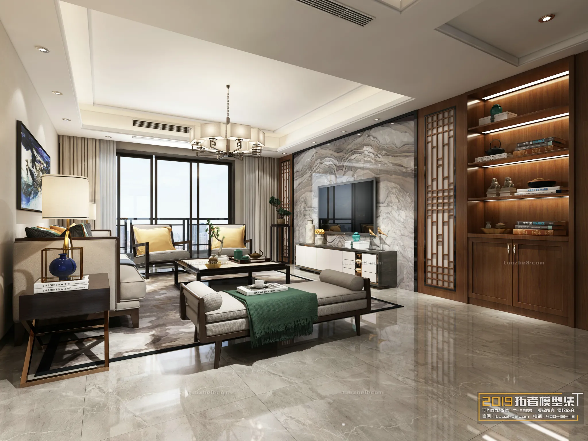 Extension Interior – LINGVING ROOM – CHINESE STYLES – 044