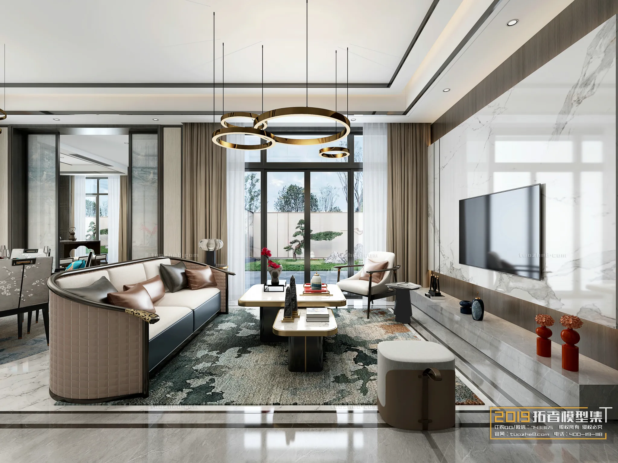 Extension Interior – LINGVING ROOM – CHINESE STYLES – 078