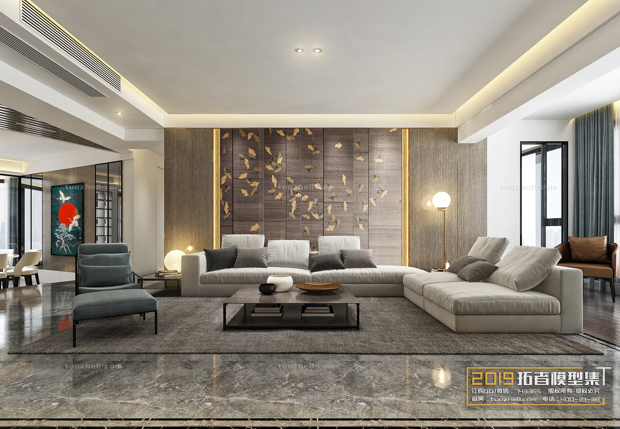 Extension Interior – LINGVING ROOM – CHINESE STYLES – 081