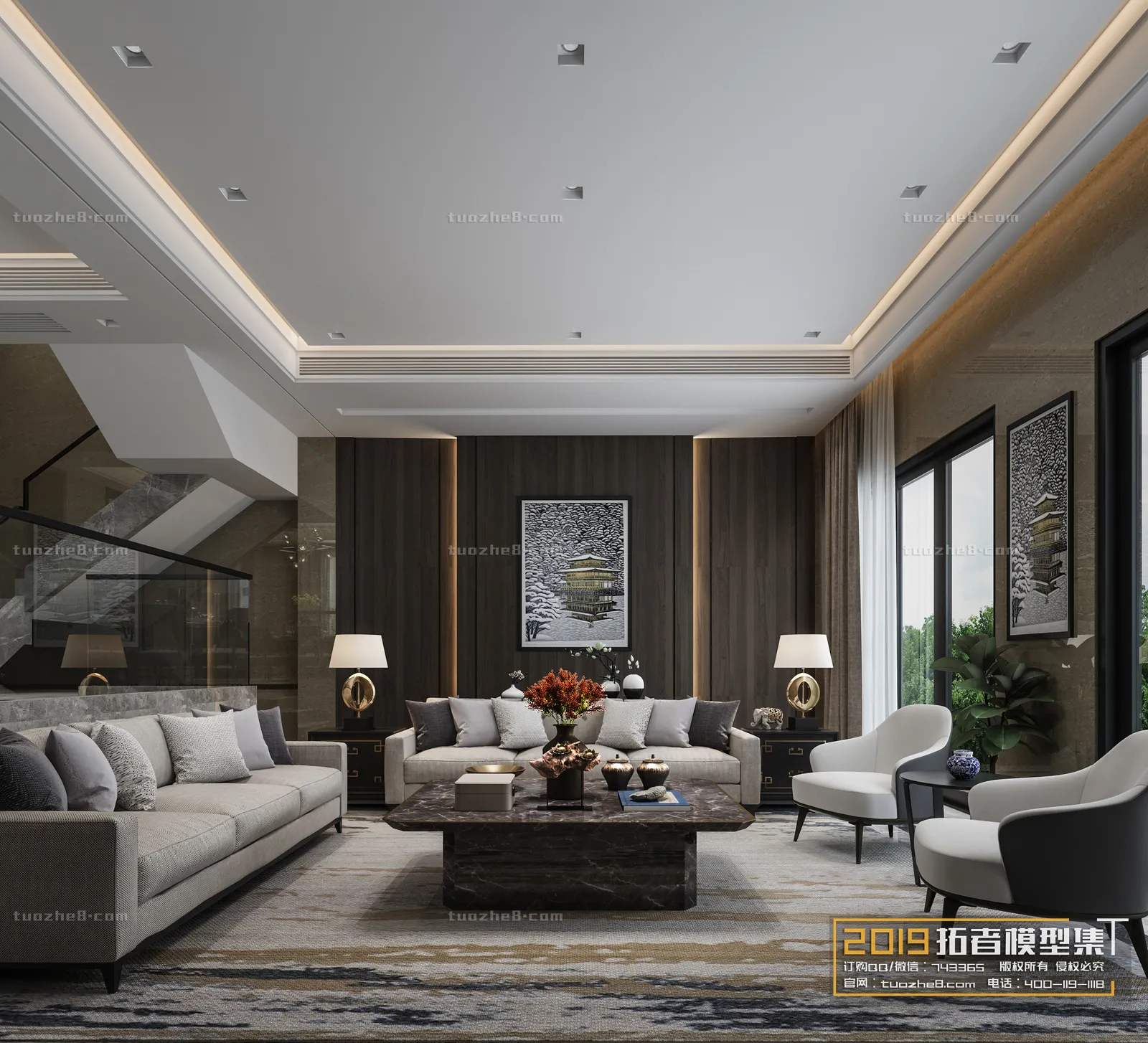 Extension Interior – LINGVING ROOM – CHINESE STYLES – 85