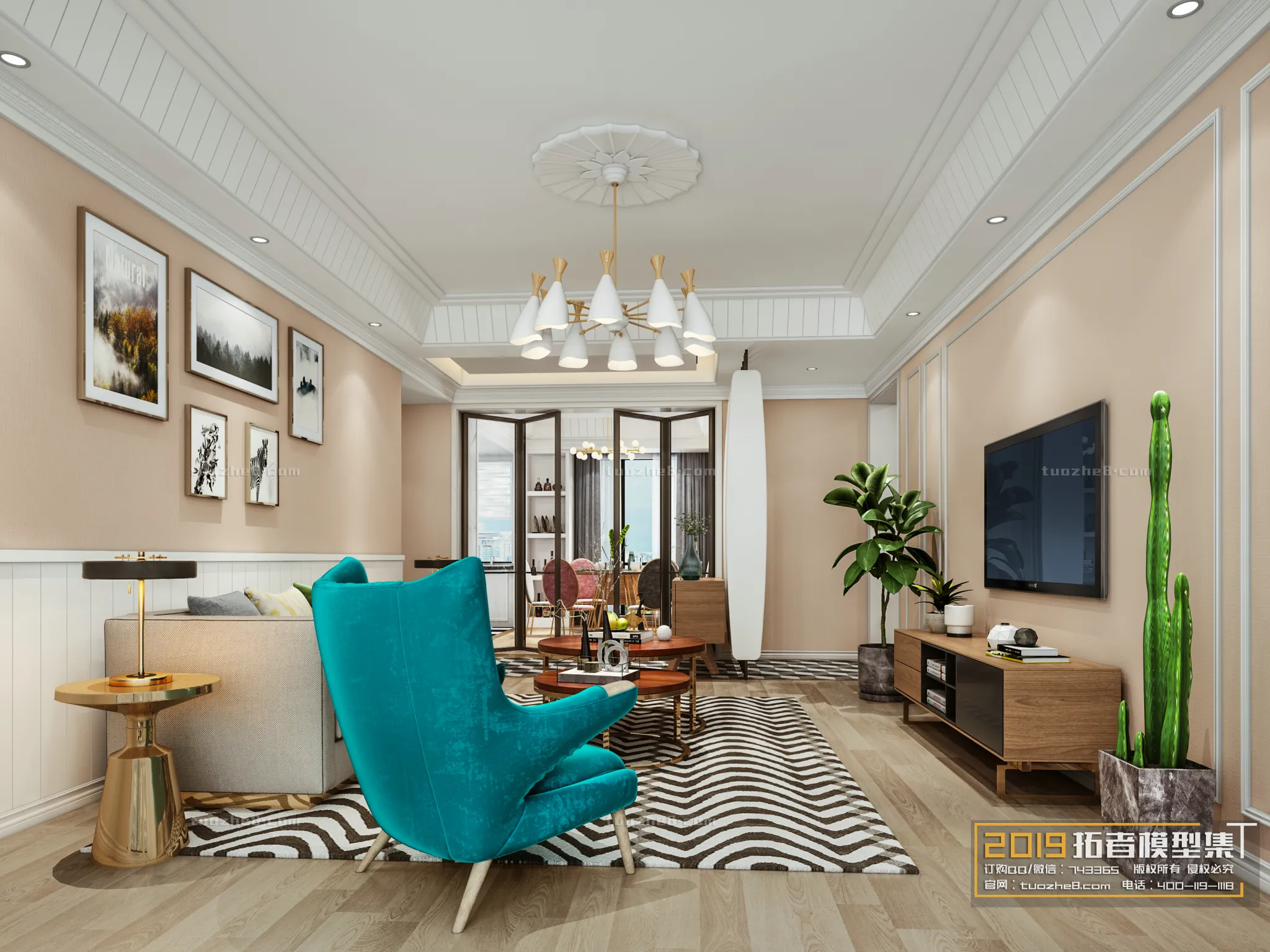 Extension Interior – LINGVING ROOM – NORDIC STYLES – 003