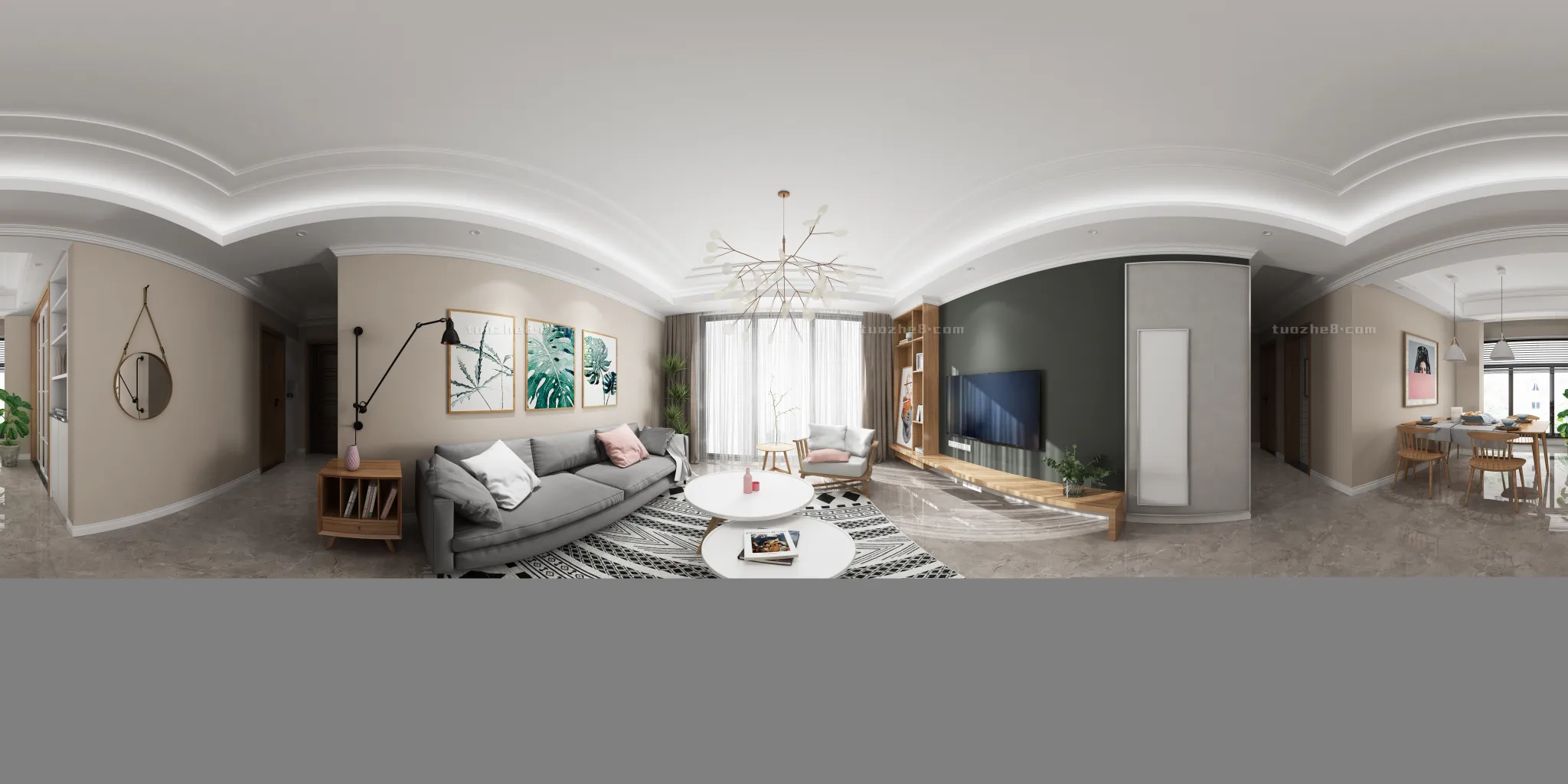Extension Interior – LINGVING ROOM – NORDIC STYLES – 023