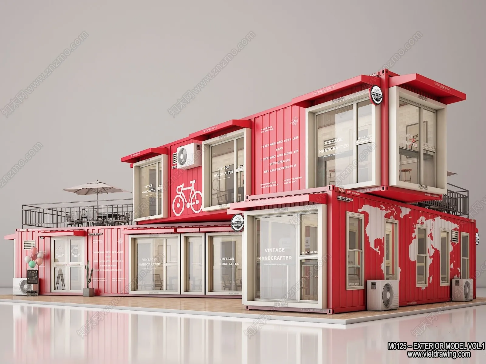 Exterior 3D Collection – Shop – Fastfood – Retails – 3D Models – 017