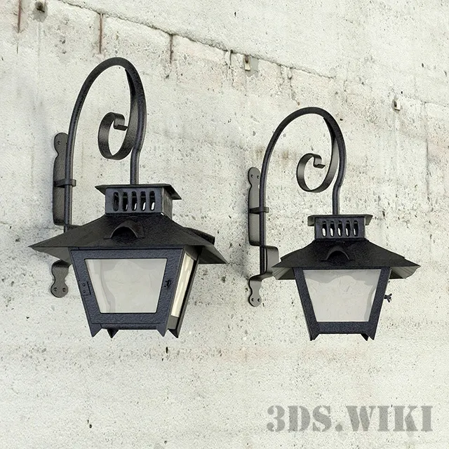 exterior-models – Antique wrought iron lamp 3ds Max