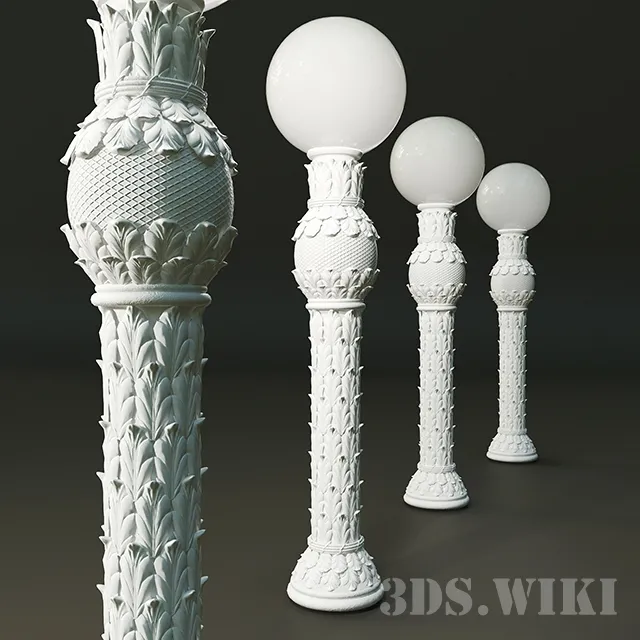 exterior-models – garden lantern 3ds Max