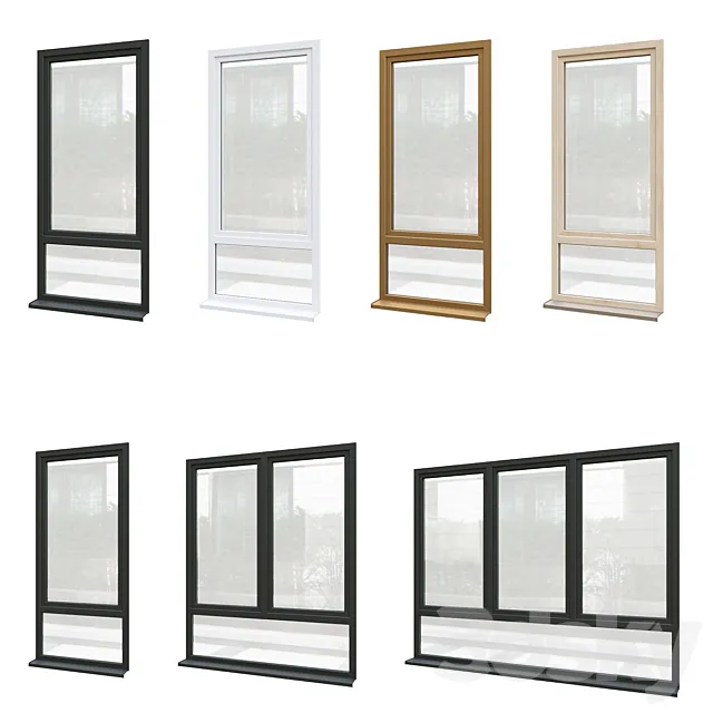 Exterior windows (optimized) v.02 3ds Max