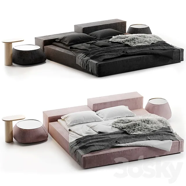 Extrasoft bed set 3DS Max Model