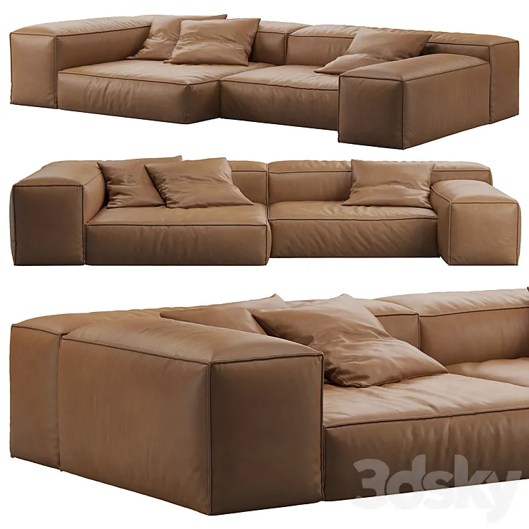 Extrasoft Sofa by Living Divani Comp 1 3DS Max Model