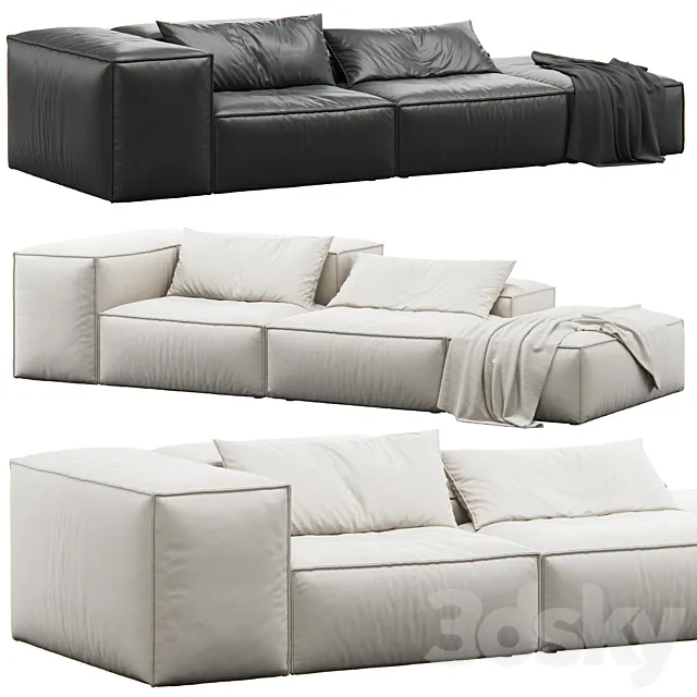 Extrasoft Sofa by Living Divani Comp 4 3ds Max