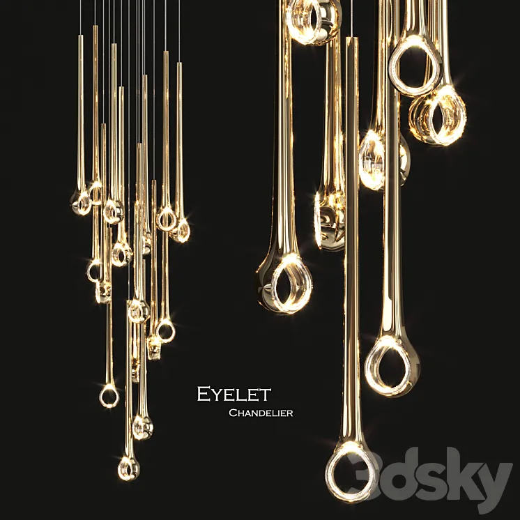 Eyelet Chandelier by Sans Souci 3DS Max