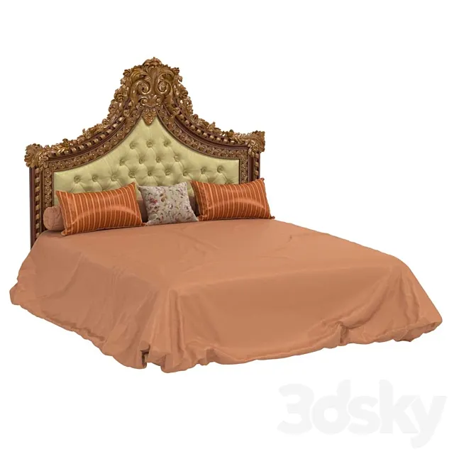 EZIO BELLOTTI 3640 classic baroque bed 3ds Max
