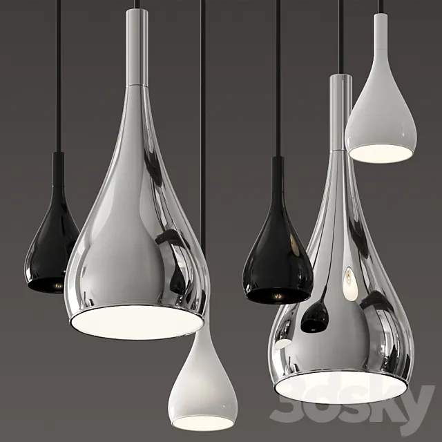 Fabbian Bijou Pendant Lamps 3DS Max Model