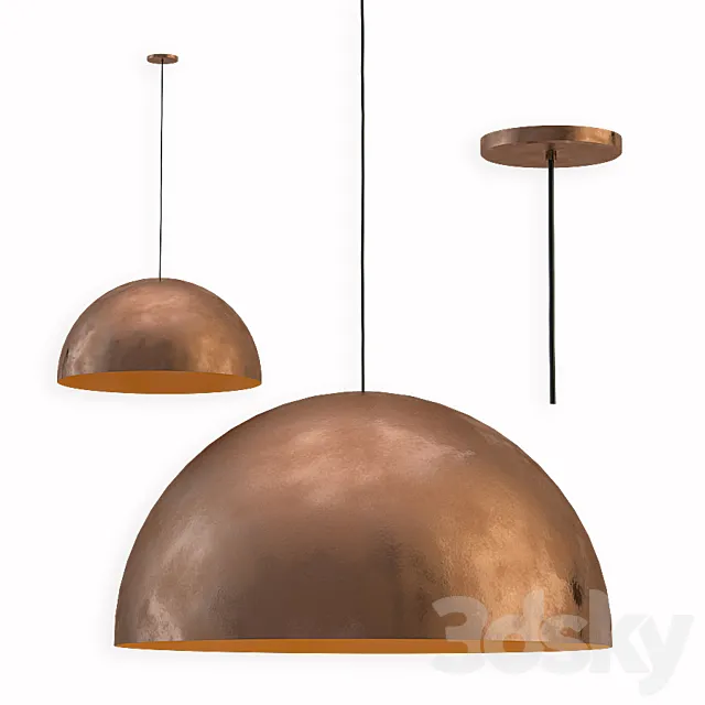 Fabbian Copper Pendant Lamp 3ds Max