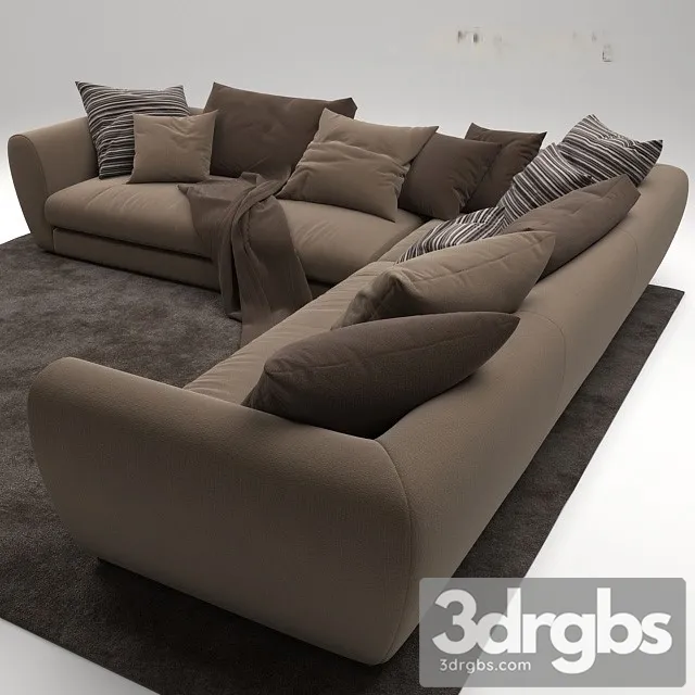 Fabric Brown Sofa 3dsmax Download