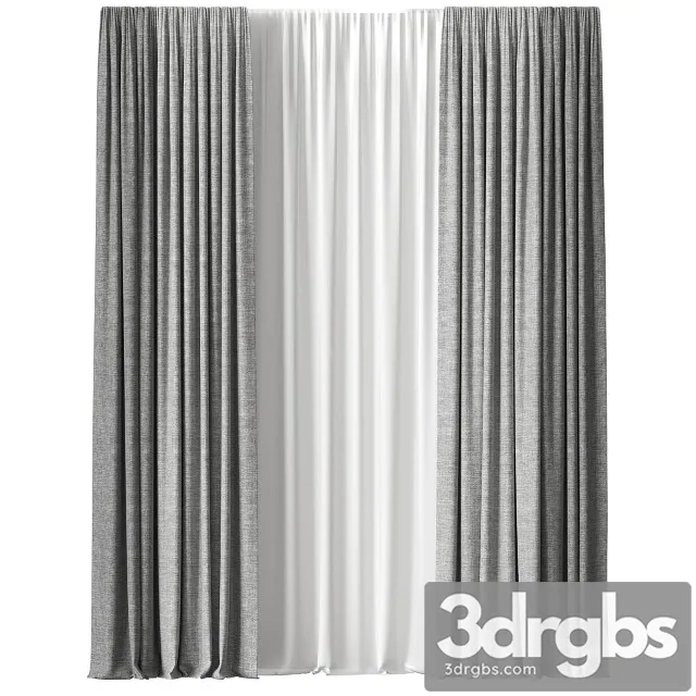 Fabric Gray Curtain 2 3dsmax Download