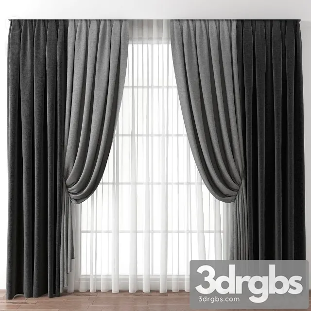 Fabric Gray Curtain 3dsmax Download