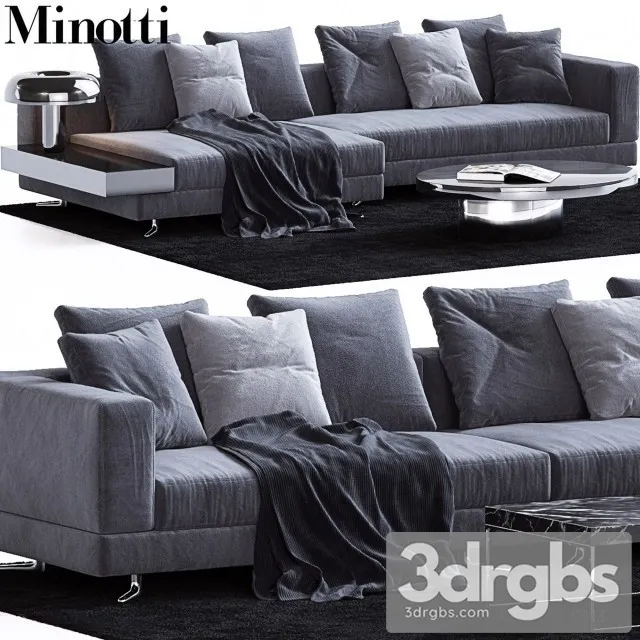 Fabric Minotti Tables Sofa 3dsmax Download