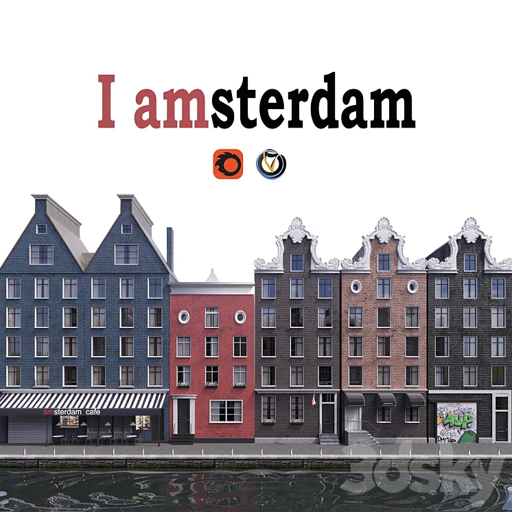Facade Amsterdam 3DS Max