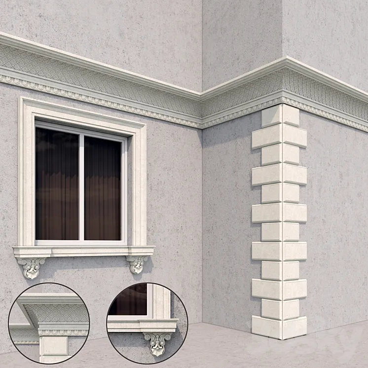 facade classic style_2 3DS Max