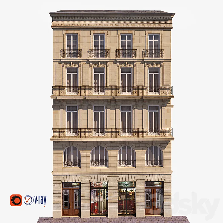 Facade for background 9 3DS Max