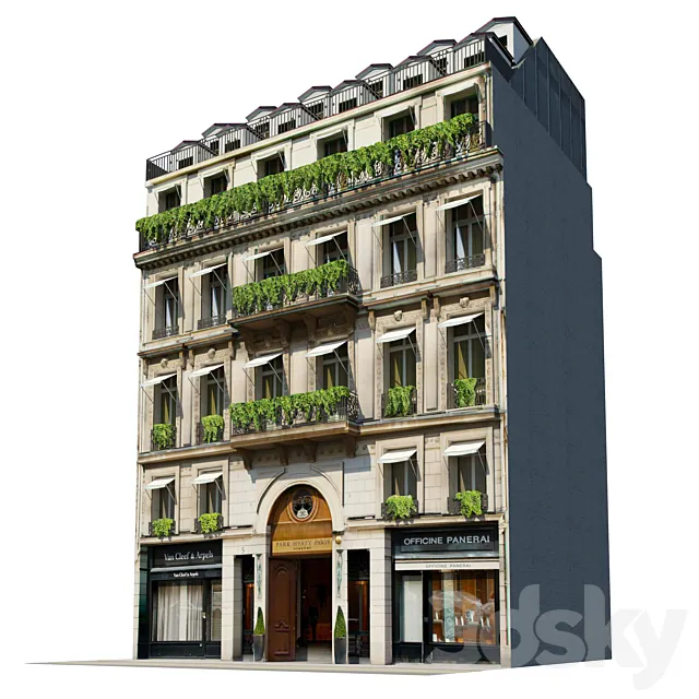 Facade for background Vol: 7 Classic Hotel 3DSMax File