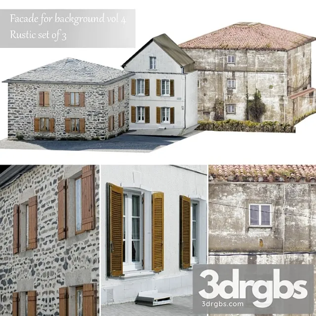 Facade For The Background Vol 4 Picturesque Village 1 3dsmax Download
