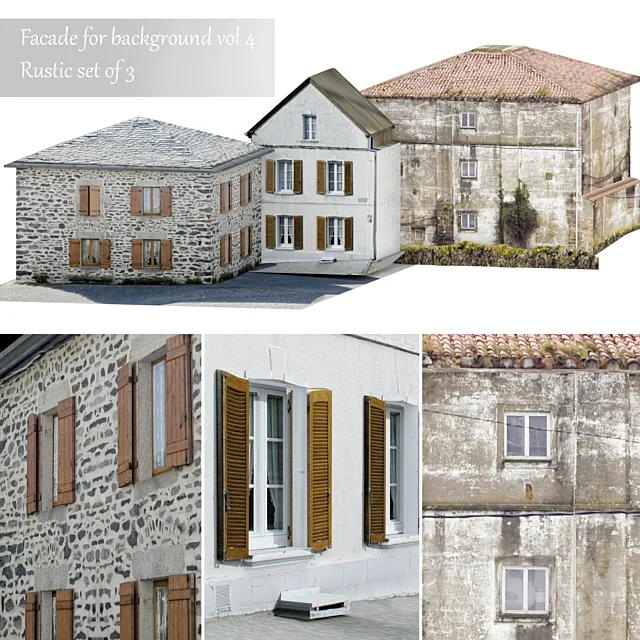 Facade for the background vol.4 Picturesque village 1 3DS Max Model