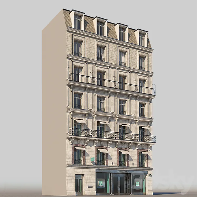 Facade les Champs 3DS Max