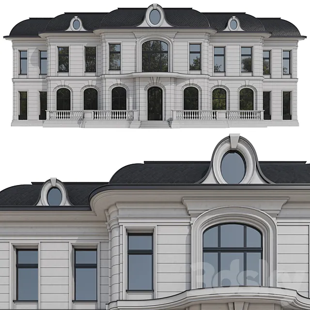 Facade of the Ralph Lauren house 3DS Max Model