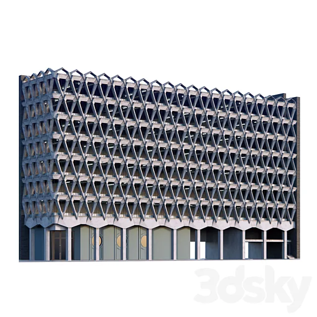 Facade parking 3ds Max