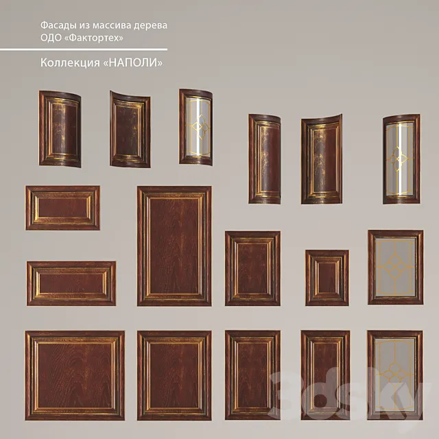 Facades made of wood. A collection of “Napoli” 3DS Max Model