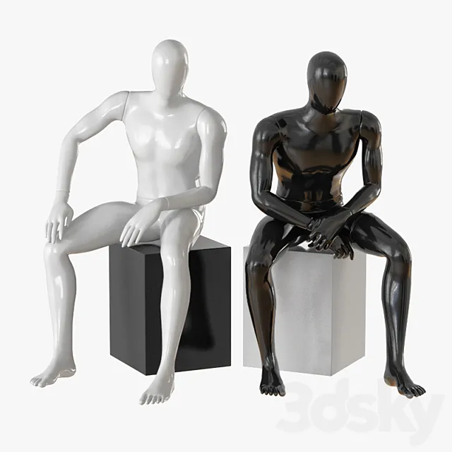 Faceless male mannequin 09 3ds Max