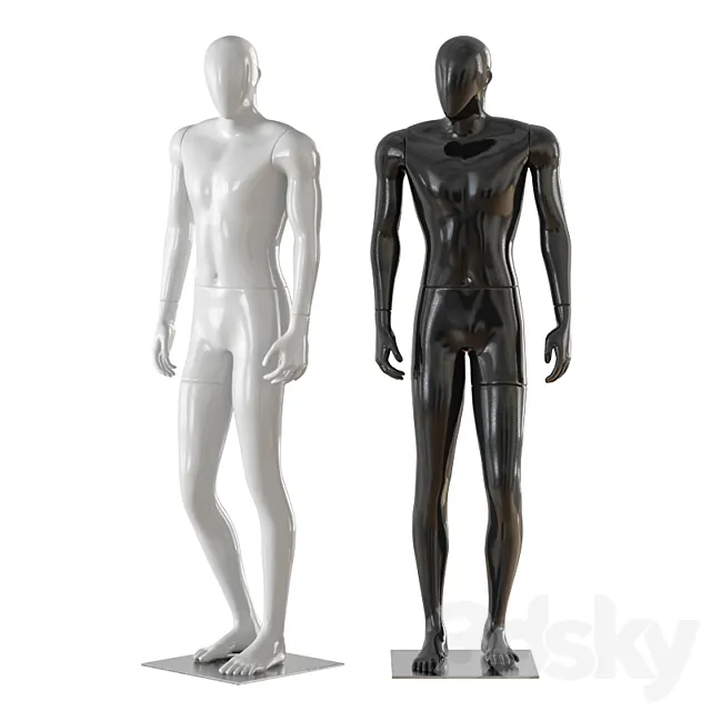 Faceless male mannequin 32 3ds Max