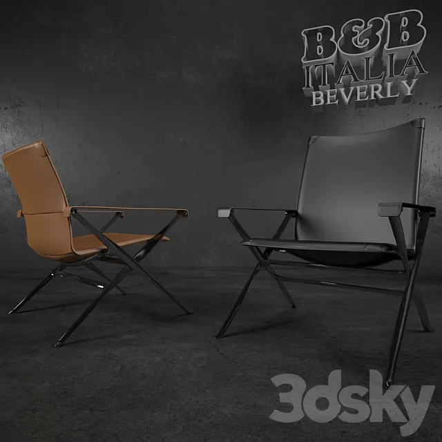 Factory B & B ITALIA. chair Baverly 3DSMax File