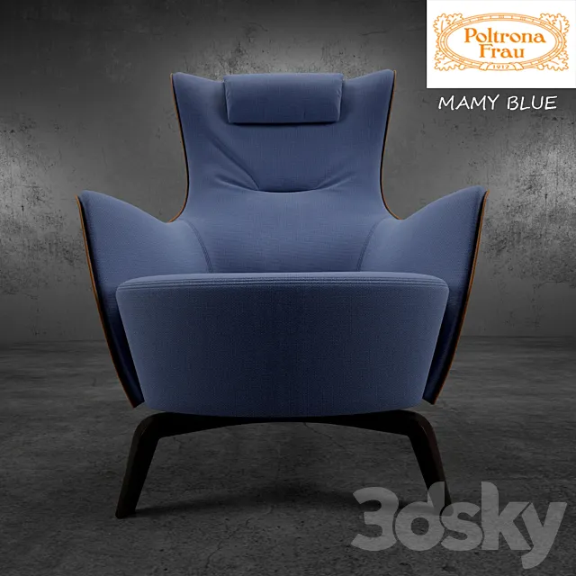 Factory Poltrona Frau Mamy Blue 3DS Max Model