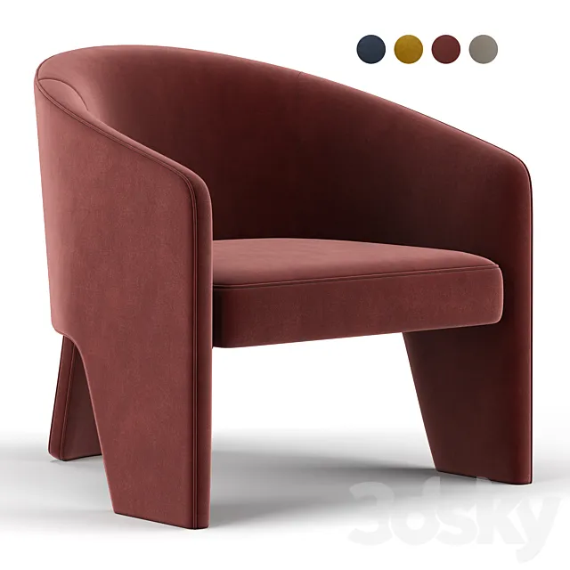 Fae Accent Chair 3DS Max Model